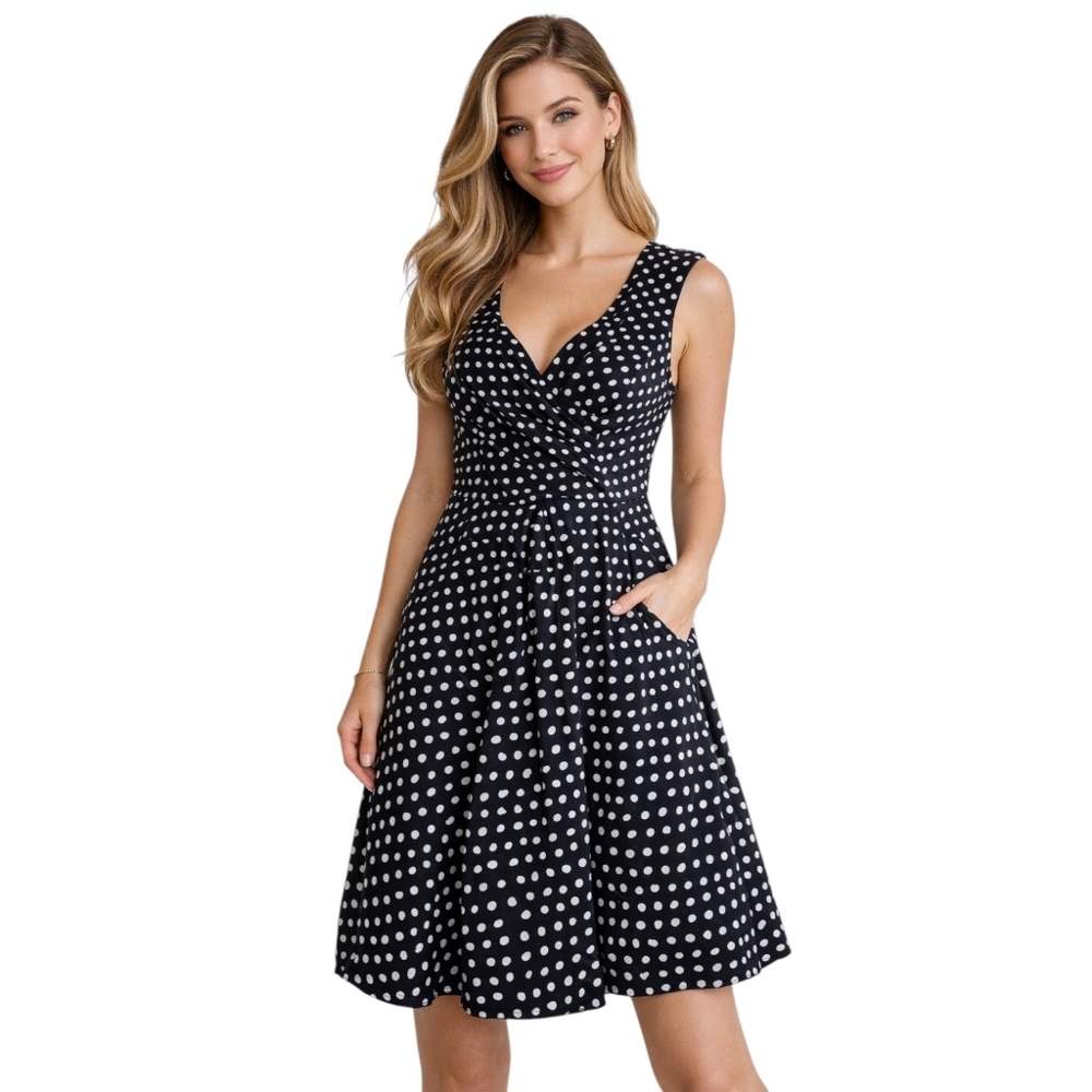 Jessica Simpson Polka-dot Sleeveless Dress